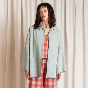 Ali Golden Oversized Shirt Jacket, size M/L